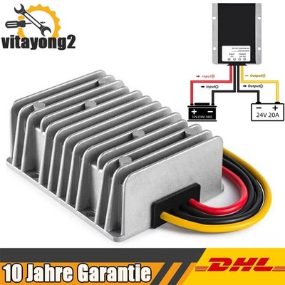 DC 12V auf 24V Spannungswandler 20A 480W Auto Netzteil Wandler Konverter DE