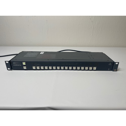 Broadcast Pix Leitch RCP-16X1P_B Remote Control Panel 1U Gray 16-Button Switch