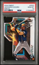 2024 Topps Finest - Finest Firsts Die-Cuts Jackson Chourio #FFD-7 (RC) PSA 10