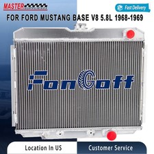 3 Row Radiator For 1968-1969 Ford Mustang Base 5.0l Mercury Cougar Xr-7 1969-70 3 Row Radiator For 1968-1969 Ford Mustang Base 5.0l Mercury Cougar Xr-7 1969-70