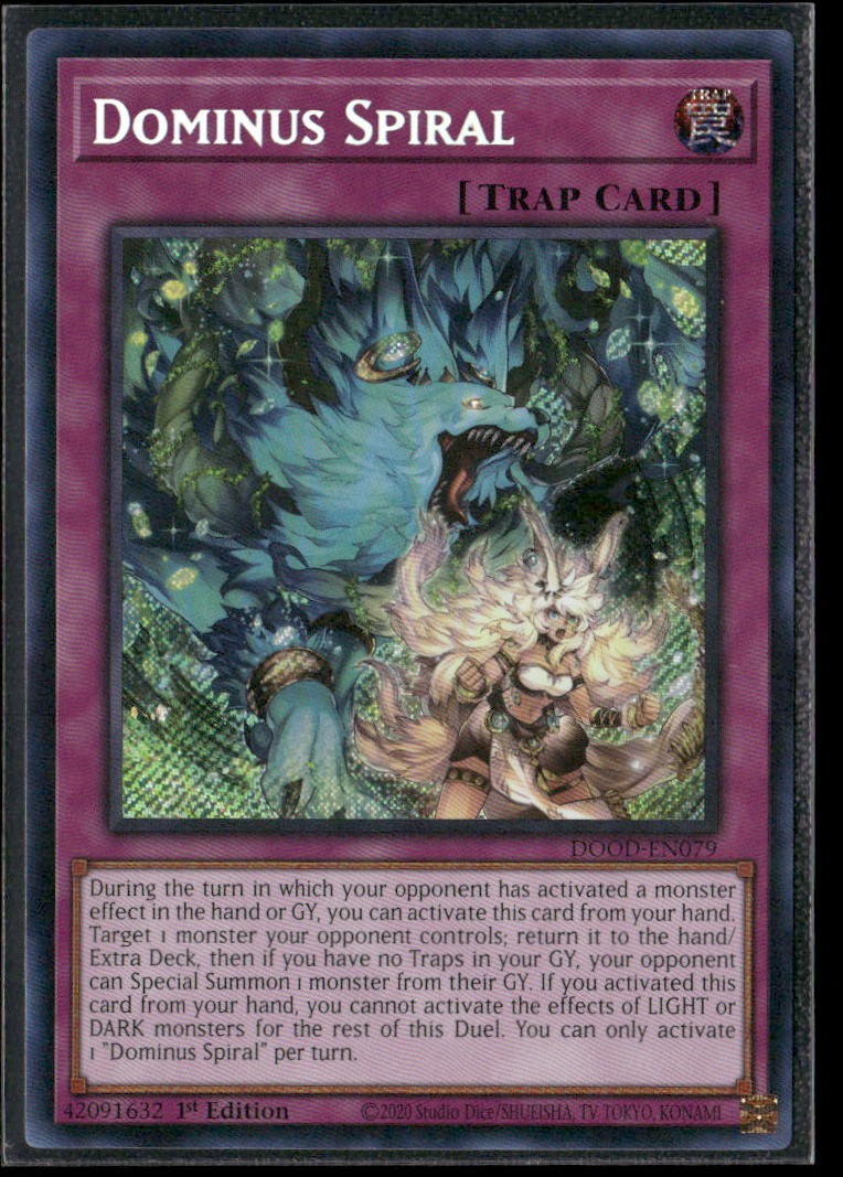 Dominus Spiral 1st Edition Secret Rare Doom of Dimensions DOOD-EN079 NM