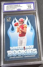 2024 Panini Donruss Jaden Daniels White Hot Rookies (RC) #WH8 - Wash Commanders