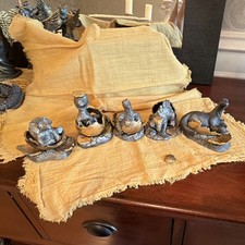 Ricker Pewter Handmade Triceratops Dinosaur Figurine Collection