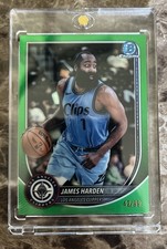 2025-26 Bowman Basketball Chrome Green Refractor James Harden /99 #BCV-119 LA