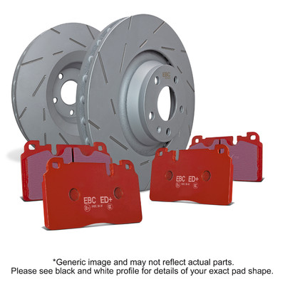 EBC Extra Duty Brake Pad and USR Rotor Kit Front For 2022 Jeep Grand Wagoneer