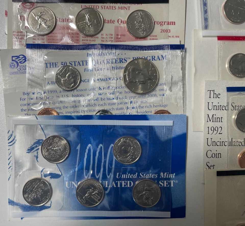 1992-2006 Mint and Quarter Sets-3x1999D,1x1999P, 1x2001D, 1x2002P, 1992 P/D,2006 - Image 3 of 4