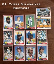 🔥Lot of 13: 1981 Topps Milwaukee Brewers Moose Haas Jim Gantner Buck Martinez