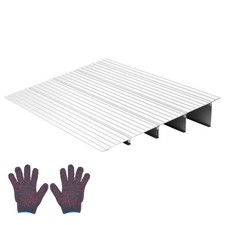 Door Threshold Ramp, 4 inch Rise, Aluminum Alloy Threshold Ramp Rated 800 lbs