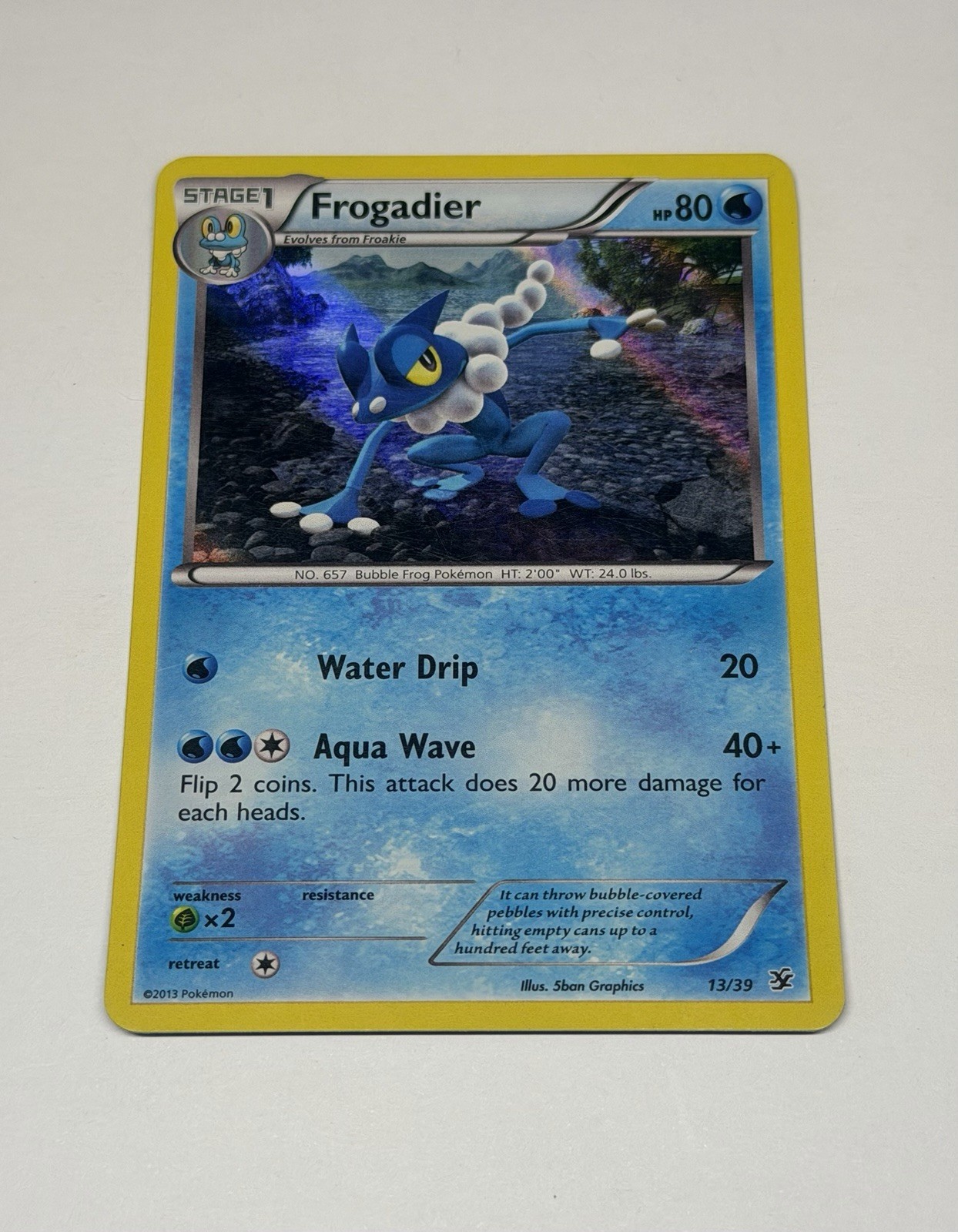 Frogadier 13/39 Holo Kalos Starter Set English Pokemon Card TCG 2013 LP