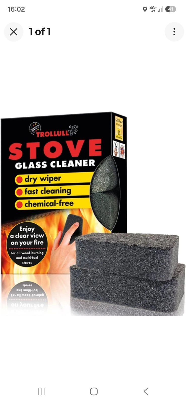 Trollull Stove Glass Cleaning Pads Pack of 2 - Image 3