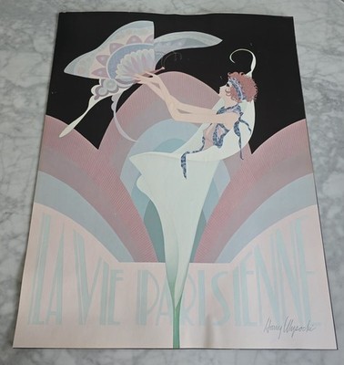 Vintage Art Deco Poster La Vie Parision By Harry Wysocki 28x22