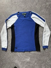 Vintage L-RL Lauren Active by Ralph Lauren Women's Long Sleeve Size Small Blue