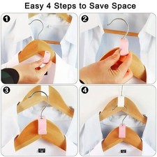 20 Hanger Connector Hooks Space Saving Closet Organizer Cascading Hanger Clips