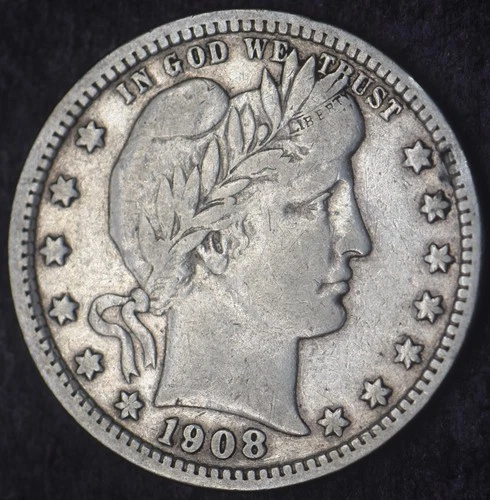 1908-D Barber Silver Quarter Dollar 25C - COINGIANTS -