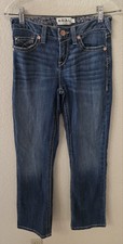 Ariat Girls Bootcut Embroidered Mid-Rise Jeans Size:14 27"W 30"L Blue