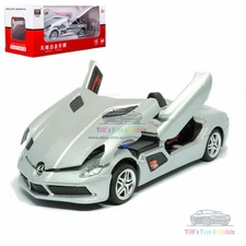 1:32 Mercedes-Benz SLR Model Car Diecast Toy Vehicle Collection Gift Kids Silver