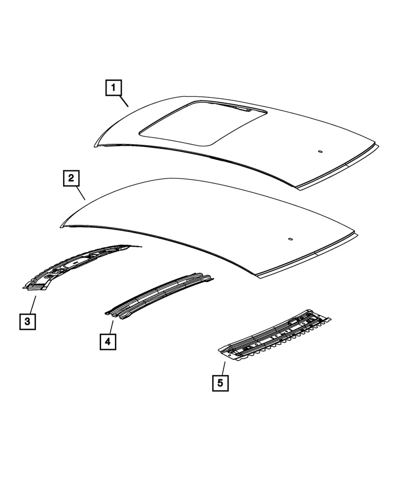 Cabezal trasero techo Mopar original 68081182AA Foto 4 de 4