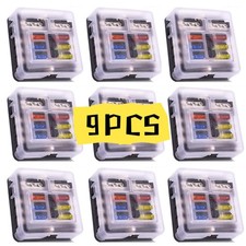 9X12V Blade Fuse Box Block Holder 6 Way Car Boat Power Distribution Panel Board