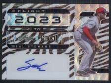 2022 Leaf Metal Sal Stewart Flight to 2023 auto Zebra Wave #d/5