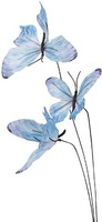 Clayre & Eef 50859 Dekoration Zweig Mit Schmetterlingen Blau Violett 65 Cm