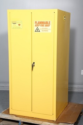 Eagle 6010 60-Gallon Flammable Safety Cabinet, Self Closing With 2x Shelves