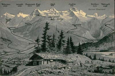 Postcard Berner Oberland vintage postcard