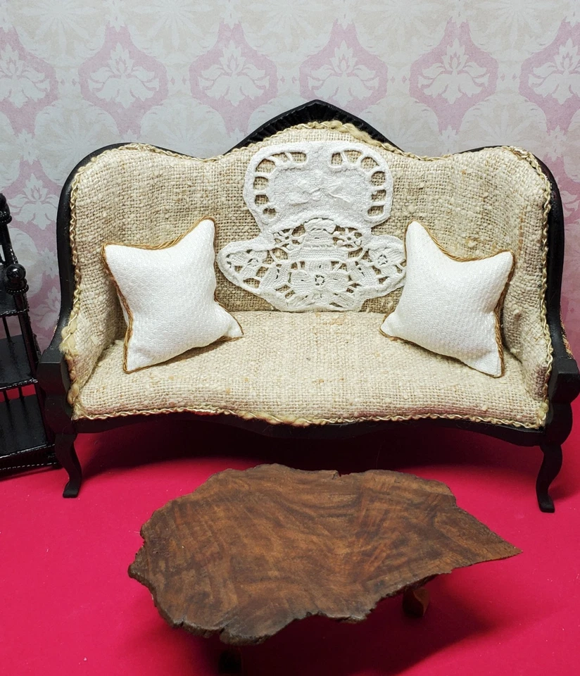 微型娃娃屋Burl Slab咖啡桌 — 第 3/4 张图片