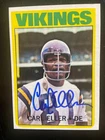 New ListingCarl Eller Autographed 1972 Topps Football Card #20 Vikings Hall of Fame