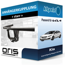 Für Kia Cee'd Sporty Wagon (Kombi) 09.2012-07.2018 ORIS Anhängerkupplung starr