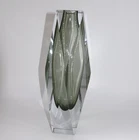 Vintage Murano Sommerso Glass Vase Alessandro Mandruzzato Smoke Gray PLEASE READ