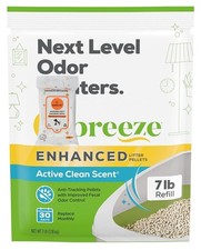 Cat Breeze Enhanced Litter Pellets, Active Clean Scent, 7 lb Refill