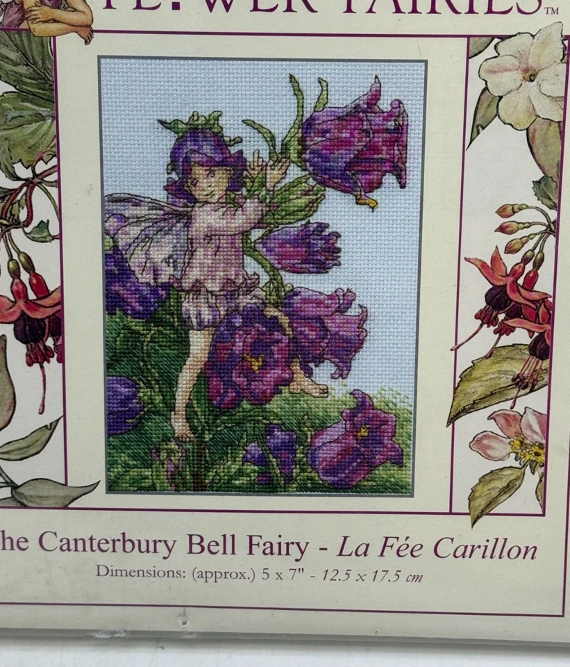 DMC Creative World Flower Fairies Canterbury Bell Fairy Kit de punto de cruz contado Foto 4 de 4