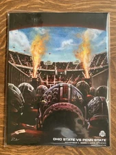 2025 Ohio State Buckeyes football game day program vs Penn State, plastic cover