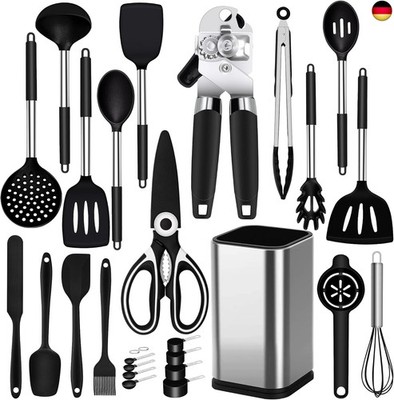 Kitchen Utensil Set, 26-Piece Silicone Kitchen Utensils Set, Heat-resistant