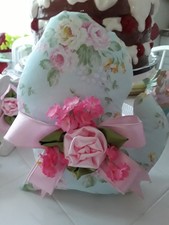 BEAUTIFUL PINK ROSES BOUQUET NEW FABRIC MED. MICHIGAN MAP PILLOW