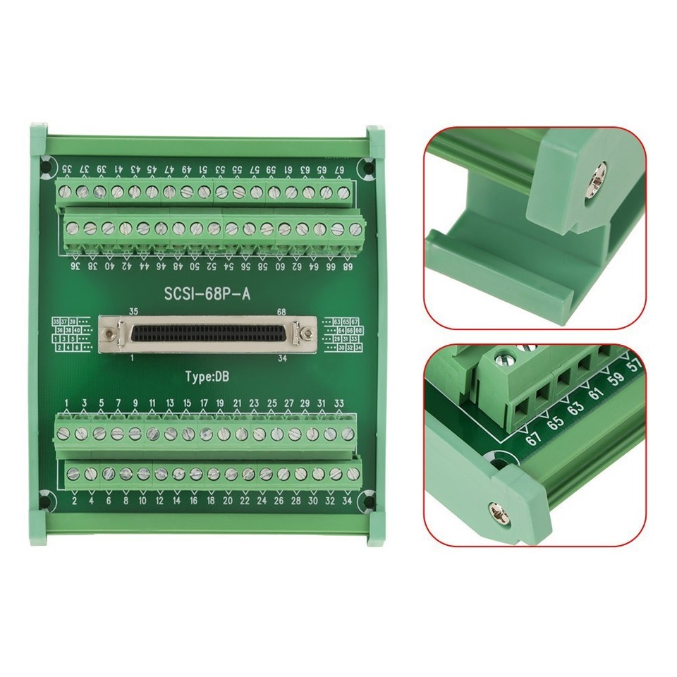 Db Terminal SCSI68 DB Type 68-pin Female Connector Breakout Board Terminal Module ...