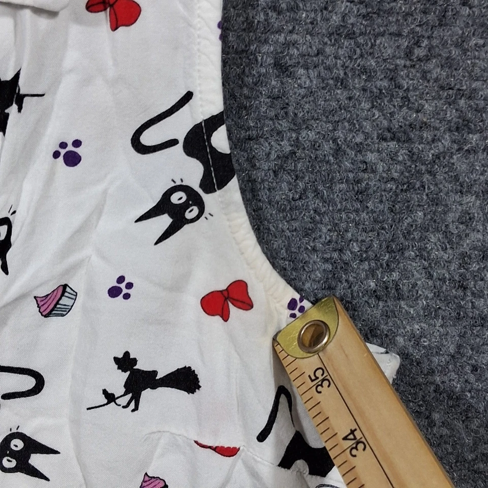 Studio Ghibli Kiki's Delivery Service Jiji & Baked Goods Tie Front Woven Tank Tp - Image 4 of 4