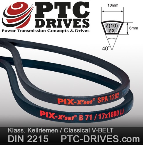 Keilriemen 10x1025 Li DIN 2215 - Klassischer V-Belt Für Industrie Und Handwerk | Neopren Mit Polyester