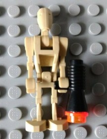 LEGO Star Wars sw0001b Battle Droid Tan Gun Minifig 7126 7141 7155 7184 7258    