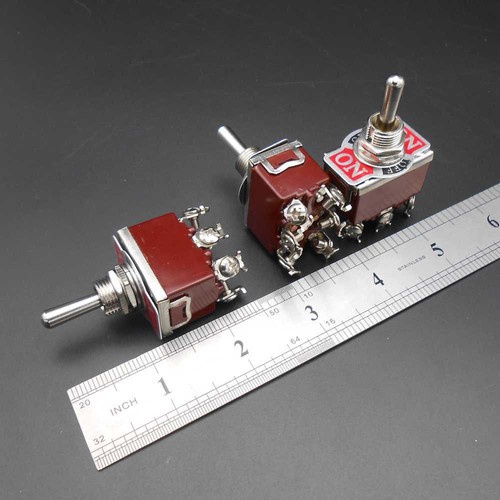 5PCS TOGGLE SWITCH 15A 250V on-off-on CENTER OFF REALNESS R-1322 Silver Contact - Imagen 10 de 12