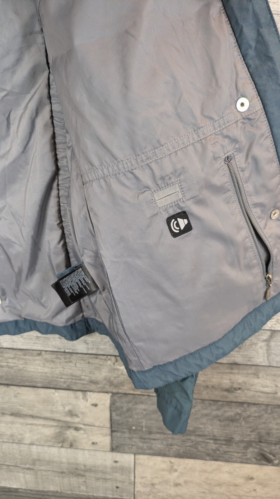 North Face Utility Jacket Womens Medium Petrol Blue Biker Style Zips Slim Fit  thumbnail 20