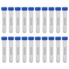 20PCS 10ML Plastic Centrifuge Tubes Screw Cap Vials w/Graduation Lab Supplies