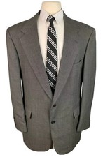 STAFFORD EXECUTIVE MENS 44L GRAY USA 100 WOOL BLAZER SPORT COAT SUIT JACKET