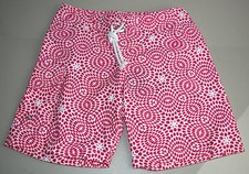  110 New Oscar de la Renta Boy's Swimwear Surfer Board Shorts Pink White 5 6