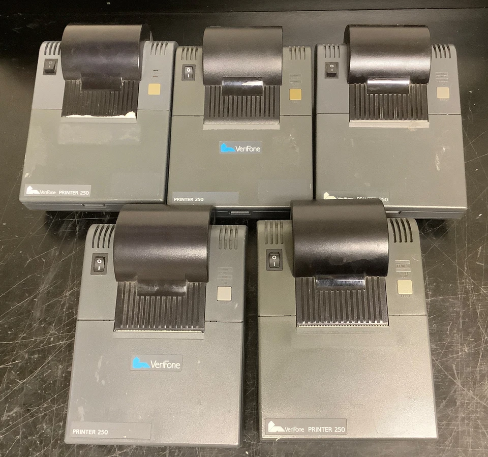VeriFone Lot | 5 Printers Model 250 | PinPad 1000 | Tranz 330 and Tranz 380 - Image 2 of 4
