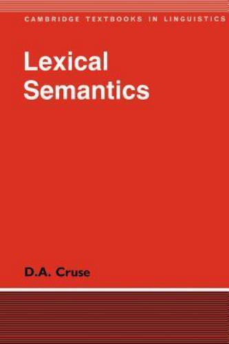 Lexical Semantics Cruse Paperback Cambridge University Press 9780521276436