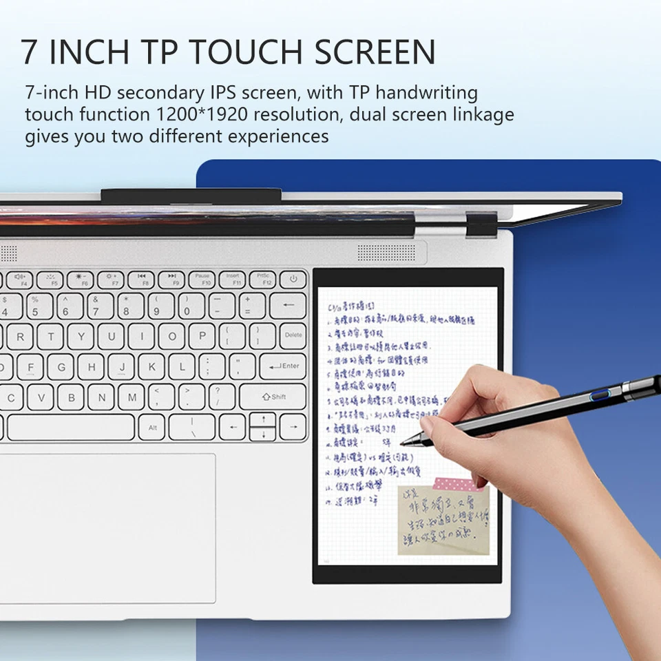 CHEAP FAST Windows 11 Laptop 15.6+7inch Dual Screen 16GB Ram 1TB SSD Notebooks - Image 4 of 4