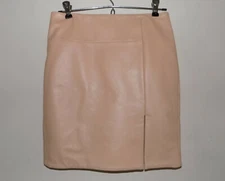 Genuine leather pencil skirt 2 Slit Blush tan brown USA Straight Luxury M Patmos