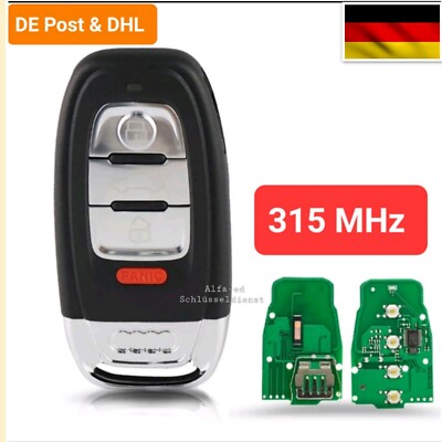  Funkschlüssel Kartschlüssel Für Audi  315 Mhz  Transporder PCF7945 AC  Chip