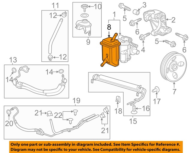 Chevrolet GM OEM 1213 Impala Power SteeringReservoir 19258112 eBay